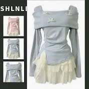 set đồ trễ vai áo tay dài